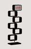 Black Custom Art Plastic Display Rack Decorative Display Stands Black