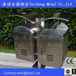 stainless steel trash can dustbin