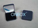 Handmade PU Leather Coin Box with EVA insert in Dark Blue Velvet Cloth