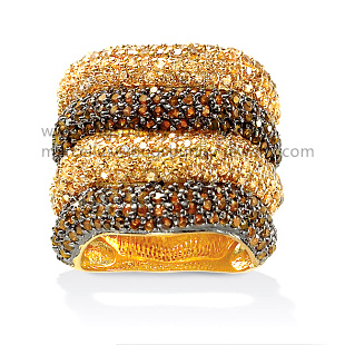 gold plated silver ring man male finger ring set indiamond