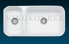 High Grossy Square Solid Surface Kitchen Sinks Double Sink China Solid Surface Sinks