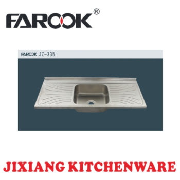 single bowl double tray stainless steel sink