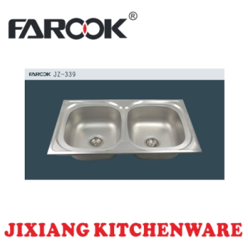 double bowl kitchen stainless steel sink