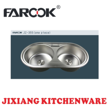 double round stainless steel kitchen sink