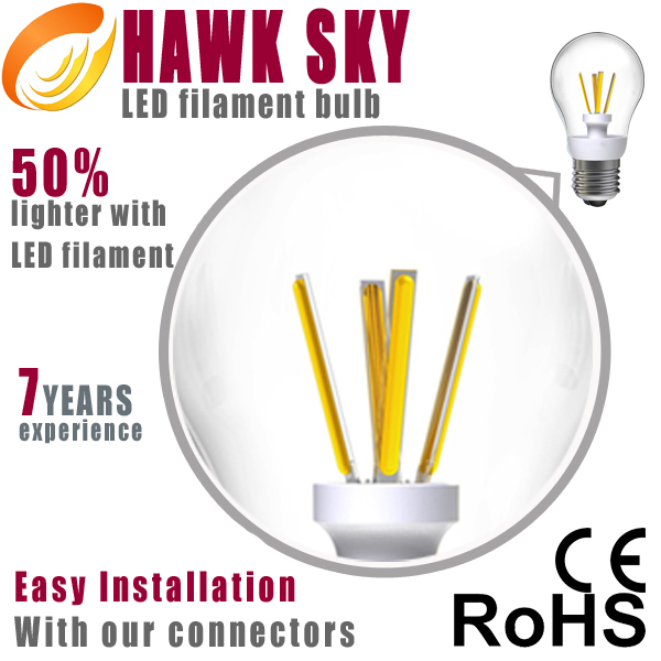 800H cost 1 USD warm white led filament bulb supplier 