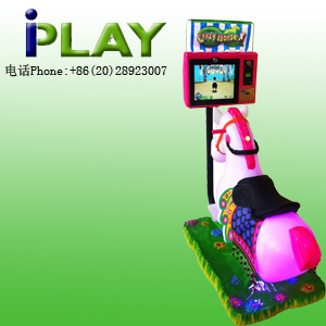 Coin operated crazy horse kiddie rider game machine
