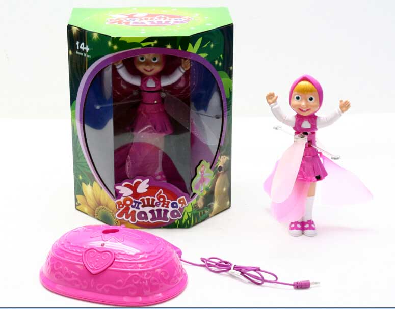 Radio control beautifull flying fairy, Russian Doll Masha and The Bear , used hand control flying fairy