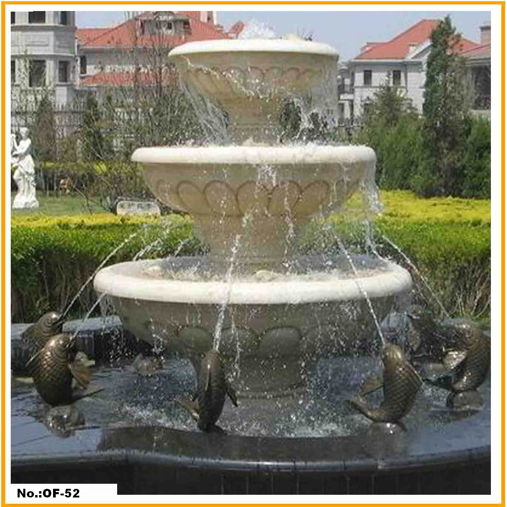 Stone Fountain Carved Marble Water Fountain for Garden Outdoor