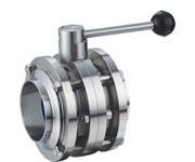 Stainless Steel Sanitary Three-piece Butterfly Valve(304/304L/316L)