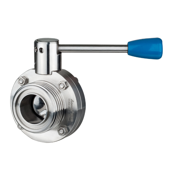 stainless steel Sanitary SMS Threaded Butterfly Valve(304/316L)