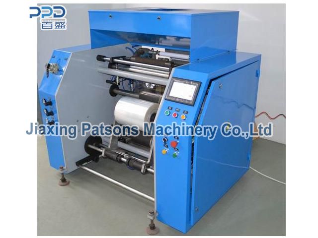 Automatic cling film rewinding machine