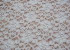 Fashion White Brushed Lace Fabric with Flower Shape , 135cm Width CY-LQ0042