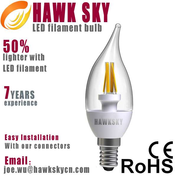 Factory directly price E27 6000k led light filament wholesaler