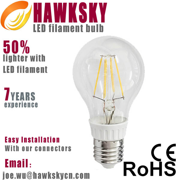 Super Bright LED with New Chip Technology led filament bulb distributor
