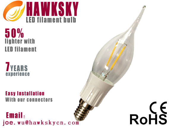 2014 Dongguan Manufacturer New Product Led Filament Lamp 360 degree 