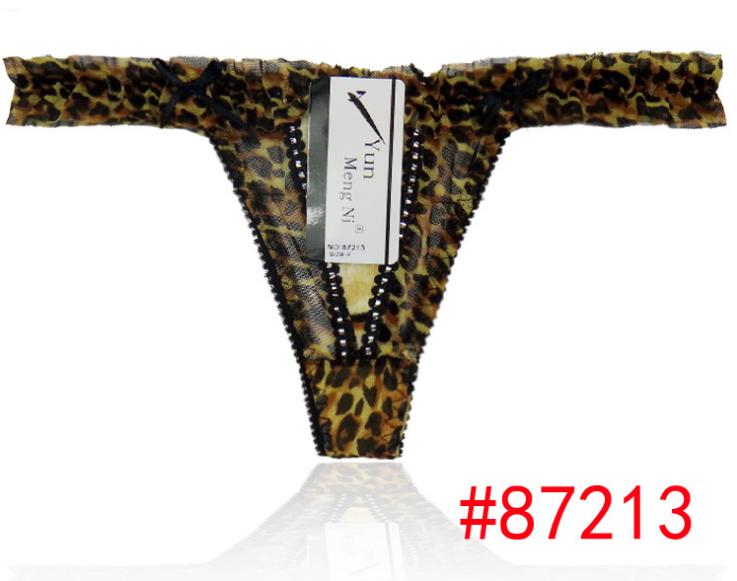 2014 newest willd leopard thong lace lady panties sheer g-string gorgeous lace t-back Reizvolle Spitze-Tanga lingerie intimate