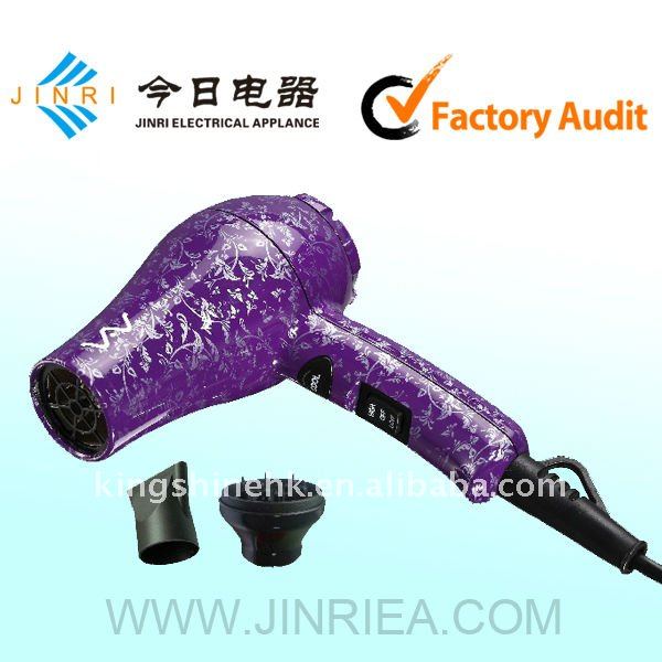 Mini Travel DC motor hair dryer with 2 speed control
