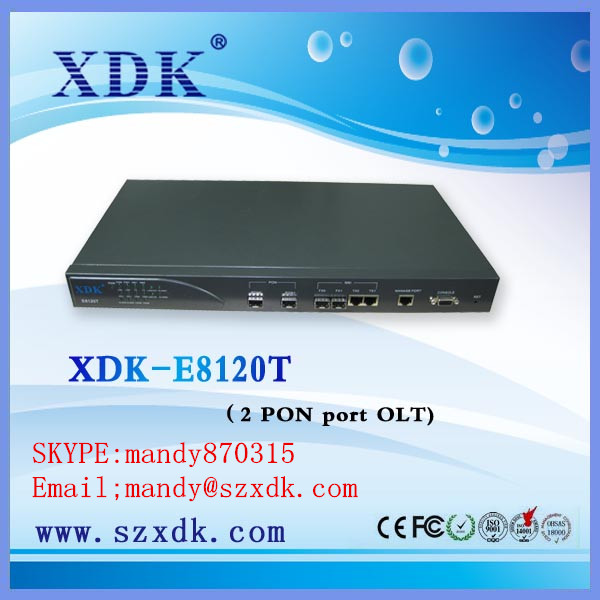 FTTH 2 PON Ports network equipment GEPON OLT