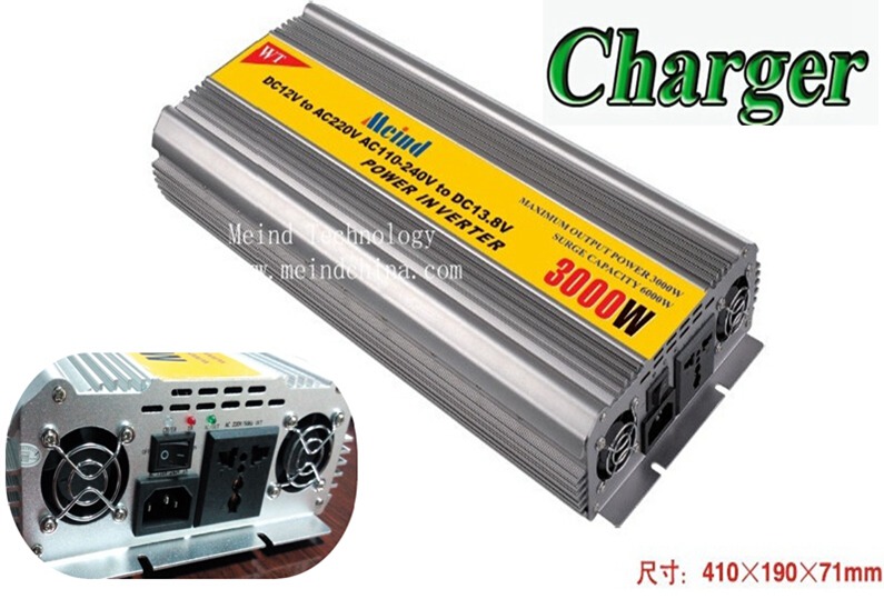 3000W Power Inverter with Charger AC Converter Car Inverters Power Supply Watt Inverter Car Charger Off Grid Inverter