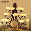 Big Custom Hotel Wrought Iron Chandeliers With Shades , Metal Pendant Chandelier