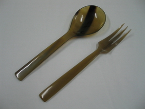 Buffalo Horn Fork & Spoon, Buffalo Horn Accessories, Fork & Spoon