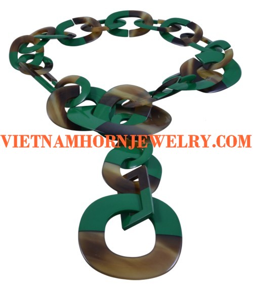 Horn Necklace, Horn Chain, Horn link, Buffalo Horn