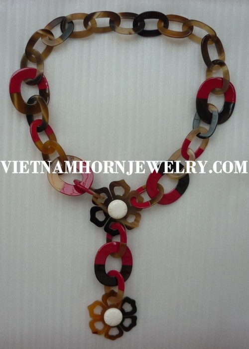 Horn Necklace, Horn Chain, Horn link, Buffalo Horn