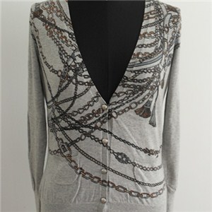 Fashion Lady Printed Cardigan Sweater