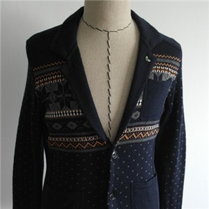 Fashion Men Jacquard Knitted Cardigan Sweater