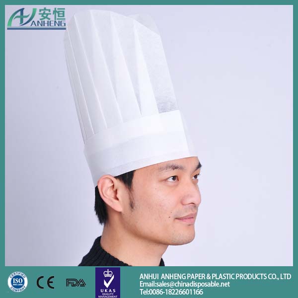 Anheng brand nonwoven chef hat disposable chef hat with white color
