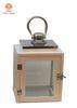Square mini  White Fashion Style Wood Candle Holder Lantern for Gifts & Decor