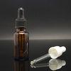 Small 20ml amber glass dropper bottle with Screw cap for Beauty Product