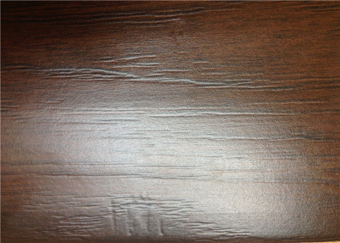 Hand Scraped Laminate Floor Boards , Brown Wooden DIY Floating Floor