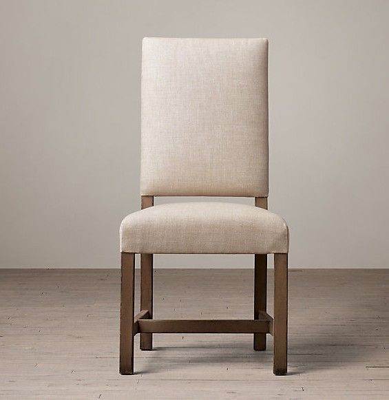 Old - Looking black / brown / natural walnut wood and fabric dining chairs 