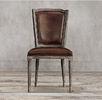 Top grain dark brown leather dining chairs?/ leather studded dining chairs?