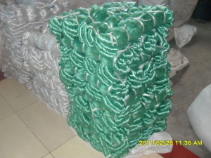 Network monofilament fished from double knots