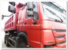 HOWO Over Vehicle heavy duty dump truck with payload Ventral lifting and 3 seats with sleeper  A / C