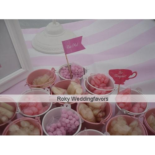 Pink Mini Tin Pails Party Decoration,Baby Shower, Party Gifts