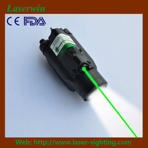 laserwin tactical green laser sight/scope & led light combination for pistols or rifles