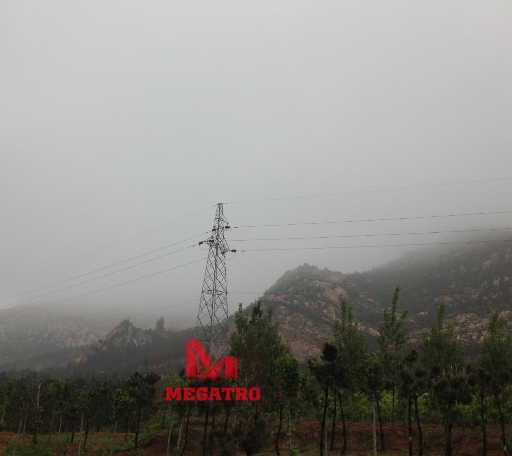 35KV double circuit power tranmission line steel tower