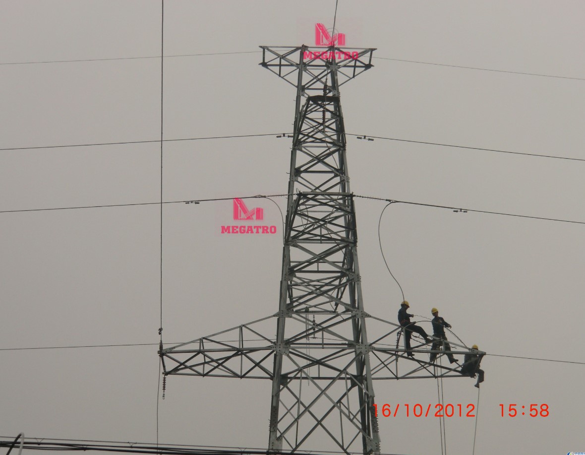 35KV suspension tension transmission line tower 