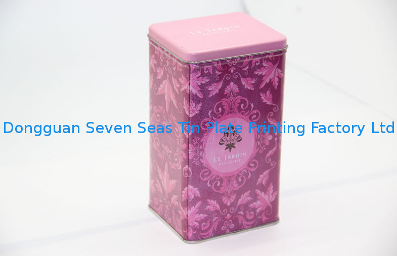 Purple / Pink Gift Metal Tin Box for Festival Lady Products Packing