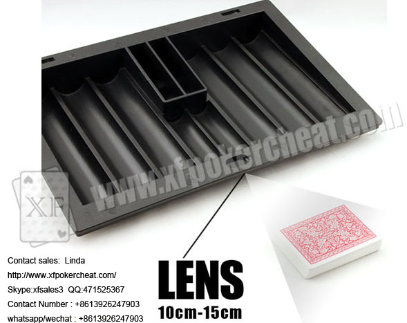 Black Plastic Poker Scanner Casino Chip Tray Camera Approved ISO9001
