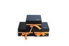 Holiday Creative Black Card Gift Box Square With Ribbon 120X120X120mm