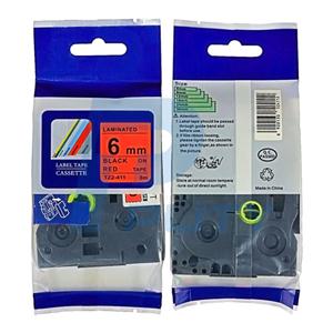 TZ2-411 6mm Black On Red