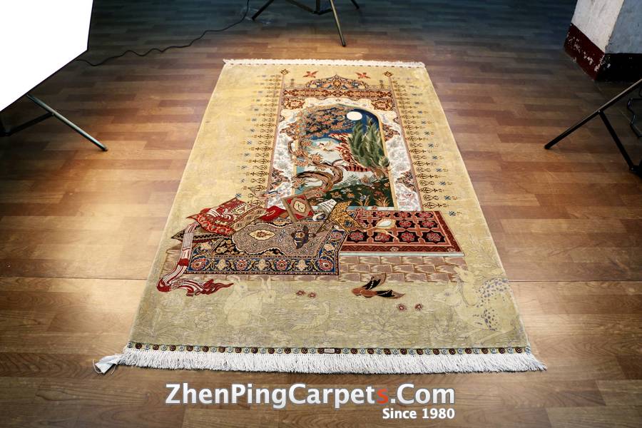 260L handmade carpets Tabriz tapestryfactory Oriental  silk rug Wholesale 