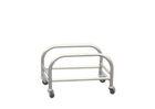 Unfolding Stainless Steel Shelving Racks On Wheels Supermarket Shopping Basket Holder