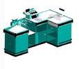Beveled Retail Store Checkout Counters Anti - Slip Cargo Space Aluminum Border
