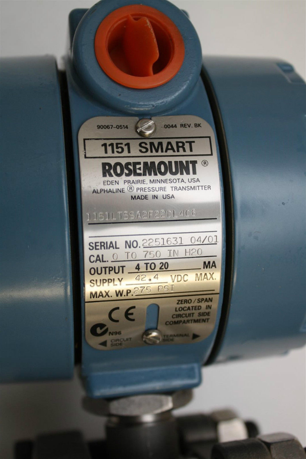 Rosemount 1151LT Liquid Level Transmitter Rosemount 1151LT Liquid Level Transmitter