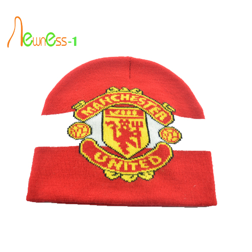Custom Sport Knit Beanie hat With Jacquard Logo